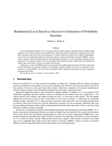 Randomized Local Search as Successive Estimation of Probability Densities