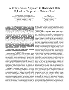 A Utility-Aware Approach to Redundant Data Upload in Cooperative Mobile Cloud