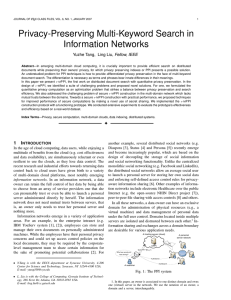 Privacy-Preserving Multi-Keyword Search in Information Networks Fellow, IEEE