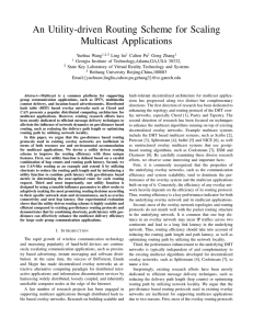 An Utility-driven Routing Scheme for Scaling Multicast Applications