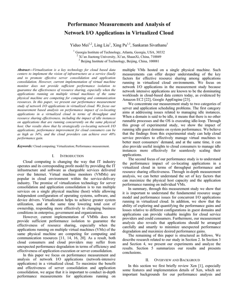 Performance Measurements and Analysis of Network I/O Applications in ...
