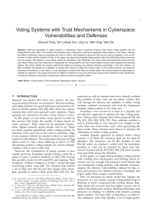 Voting Systems with Trust Mechanisms in Cyberspace: Vulnerabilities and Defenses