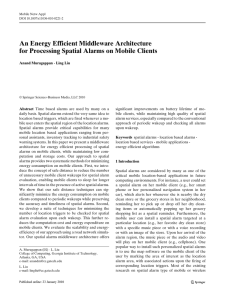 An Energy Efficient Middleware Architecture