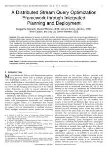 A Distributed Stream Query Optimization Framework through Integrated Planning and Deployment