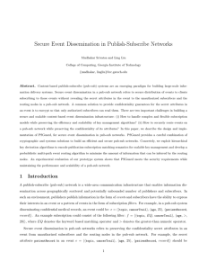 Secure Event Dissemination in Publish-Subscribe Networks