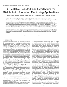 A Scalable Peer-to-Peer Architecture for Distributed Information Monitoring Applications