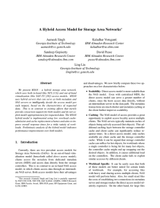 A Hybrid Access Model for Storage Area Networks
