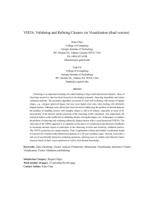 VISTA: Validating and Refining Clusters via Visualization (final version)