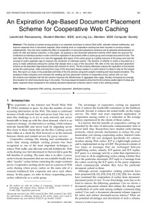 An Expiration Age-Based Document Placement Scheme for Cooperative Web Caching