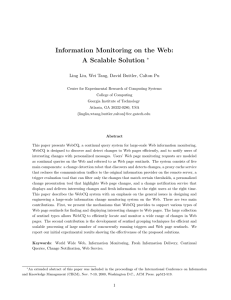 Information Monitoring on the Web: A Scalable Solution ∗