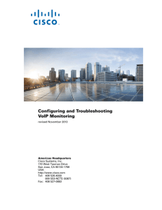 Configuring and Troubleshooting VoIP Monitoring