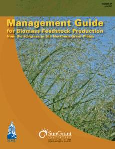 Management Guide for Biomass Feedstock Production SGINC2-07