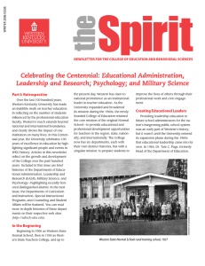 Celebrating the Centennial: Educational Administration,