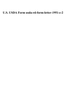 U.S. USDA Form usda-rd-form-letter-1951-c-2