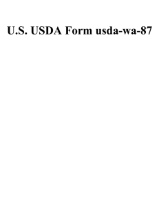 U.S. USDA Form usda-wa-87