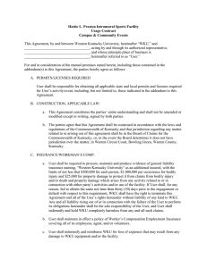 Hattie L. Preston Intramural Sports Facility Usage Contract Campus &amp; Community Events