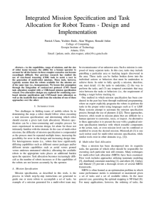 Integrated Mission Specification and Task Implementation