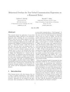 Behavioral Overlays for Non-Verbal Communication Expression on a Humanoid Robot