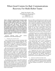 When Good Comms Go Bad: Communications Recovery For Multi-Robot Teams