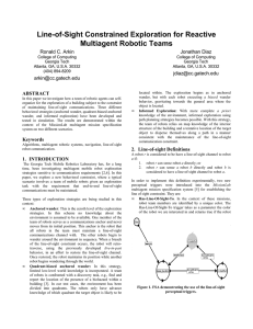 Line-of-Sight Constrained Exploration for Reactive Multiagent Robotic Teams Ronald C. Arkin Jonathan Diaz