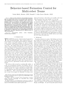 Behavior-based Formation Control for Multi-robot Teams Member, IEEE, Senior Member, IEEE