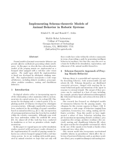 Implementing Schema-theoretic Models of Animal Behavior in Robotic Systems