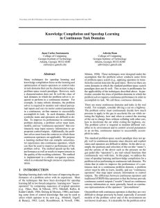 Knowledge Compilation and Speedup Learning in Continuous Task Domains