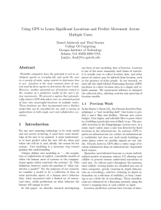 Using GPS to Learn Significant Locations and Predict Movement Across