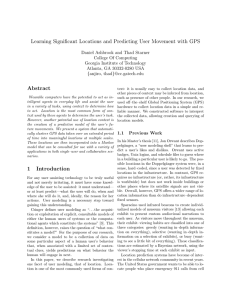 Learning Signiﬁcant Locations and Predicting User Movement with GPS