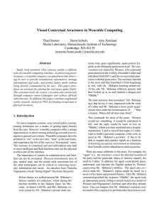 Visual Contextual Awareness in Wearable Computing