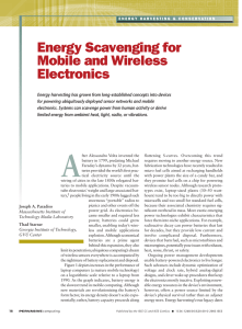 Energy Scavenging for Mobile and Wireless Electronics