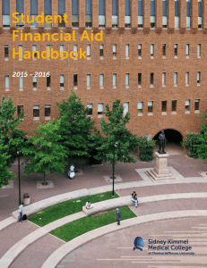 Student Financial Aid Handbook 2015 - 2016