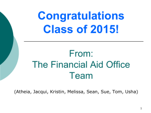 Congratulations Class of 2015!  From: