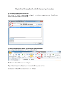 Abington Email Directory Search, Calendar View and Lync Instructions