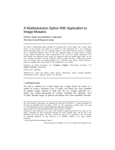 A Multiresolution Spline With Application to Image Mosaics