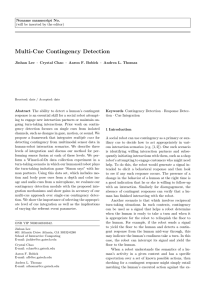 Multi-Cue Contingency Detection
