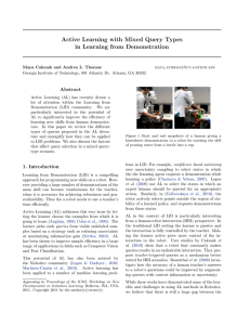 Active Learning with Mixed Query Types in Learning from Demonstration