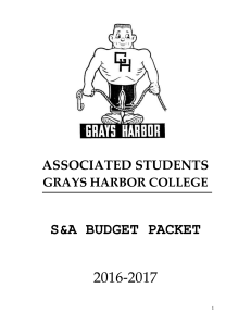 S&amp;A BUDGET PACKET 2016-2017 ASSOCIATED STUDENTS