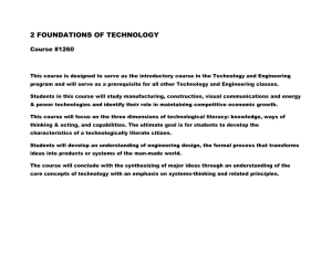 2 FOUNDATIONS OF TECHNOLOGY Course #1260