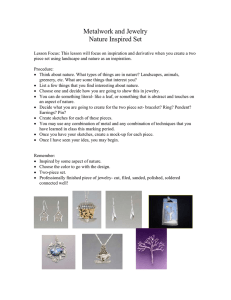 Metalwork and Jewelry Nature Inspired Set