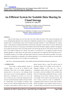 An Efficient System for Scalable Data Sharing In Cloud Storage