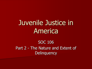 Juvenile Justice in America SOC 106