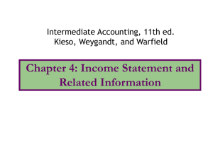 Chapter 4: Income Statement and Related Information Intermediate Accounting, 11th ed.