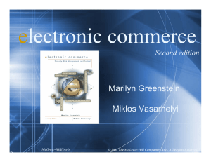 e lectronic commerce Marilyn Greenstein Miklos Vasarhelyi
