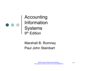 Accounting Information Systems 9