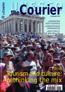 C o u rie r rethinking the mix Tourism and culture : the