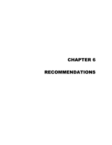 CHAPTER 6 RECOMMENDATIONS