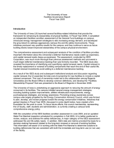 The University of Iowa Facilities Governance Report Fiscal Year 2005