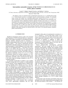 Intermediate metastable structure of the C surface phase transition 1