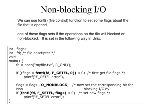 Non-blocking I/O